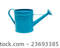 Blue watering can isolated on a white background 23693385