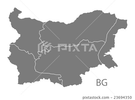 Bulgaria provinces Map grey Bulgaria provinces Map grey 23694350