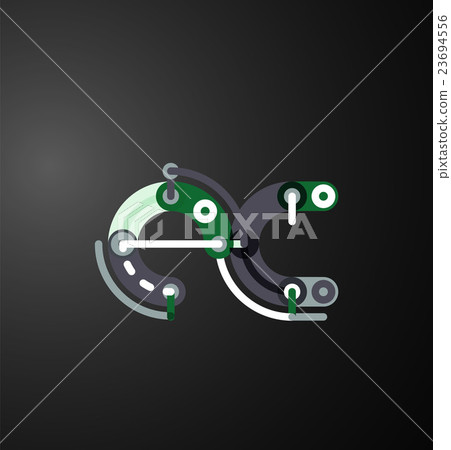 Colorful funny cartoon letter icon Colorful funny cartoon letter icon 23694556