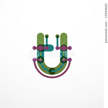 Line letter design - Stock Illustration [23694600] - PIXTA