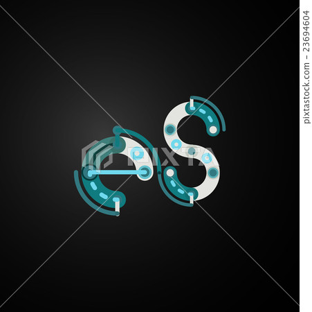 Line letter design - Stock Illustration [23694604] - PIXTA