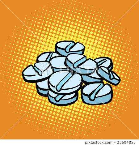 white medical pills 23694853