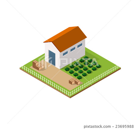 Rural farm in isometric 23695988