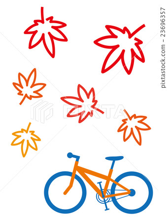 Autumn Leaves Cycling MTB - Stock Illustration [23696357] - PIXTA