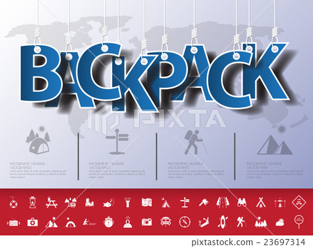 Design abstract infographic front on the rope. 23697314