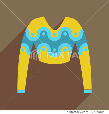Flat icon with long shadow Women sweater 23698049