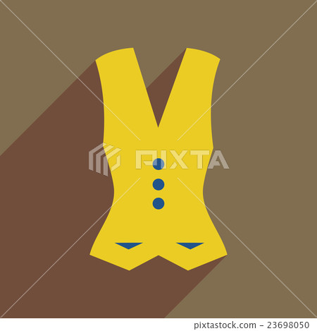 Flat icon with long shadow women vest Flat icon with long shadow women vest 23698050