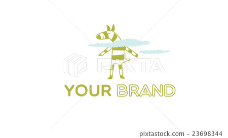 Zebra toy vector logo template 23698344
