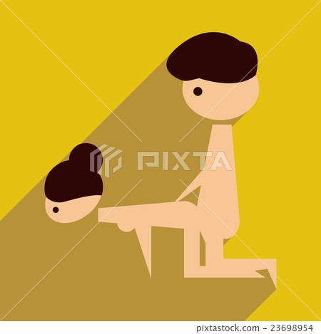 Flat web icon with long shadow Kamasutra 23698954