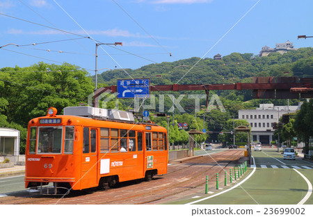 Iyo Iron Train and Matsuyama Castle Iyo Iron Train and Matsuyama Castle 23699002