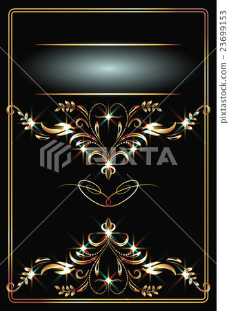 Background with golden ornament 23699153