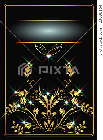 Background with golden ornament 23699154