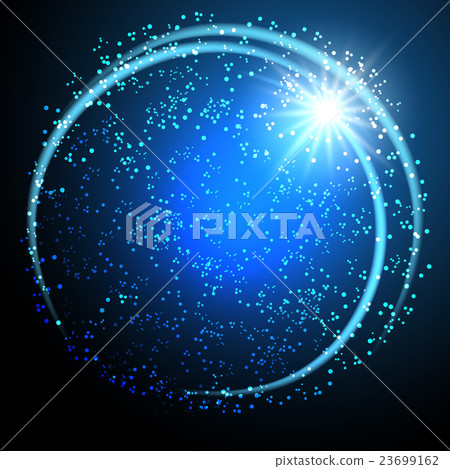 Sparkle background and glowing round frame - Stock Illustration ...