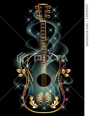 Guitar in smoke Guitar in smoke 23699167