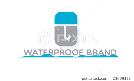 Waterproof brand vector logo Waterproof brand vector logo 23699351