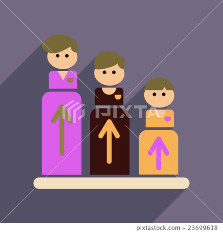 Flat web icon with long shadow people schedule Flat web icon with long shadow people schedule 23699618