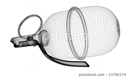 Single grenade with copy space Single grenade with copy space 23700134