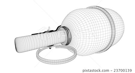 Single grenade with copy space 23700139