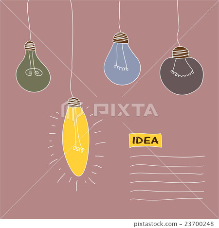 vector illustration - postcard with lamps vector illustration - postcard with lamps 23700248