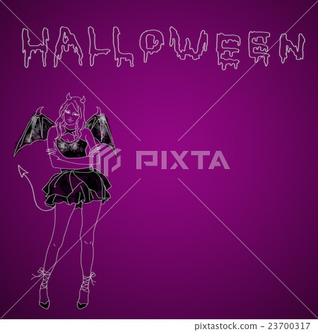 Halloween small devil woman 23700317
