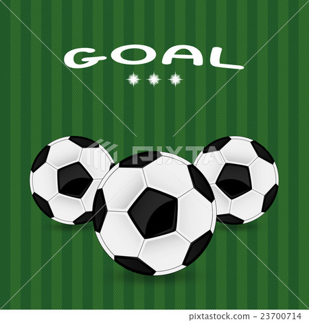 vector illustration of three soccer balls 23700714