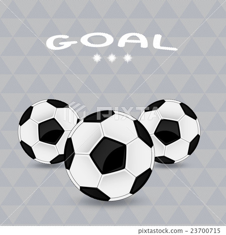 vector illustration of three soccer balls 23700715
