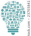 Home electronics icon light bulb 23703841