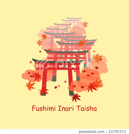Torii gates in Fushimi Inari Torii gates in Fushimi Inari 23705372