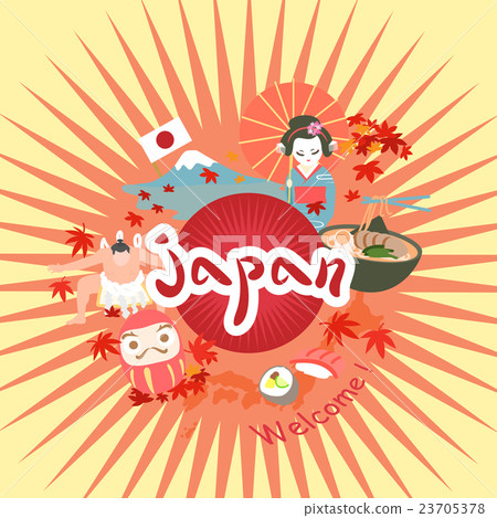 cute cartoon japan element cute cartoon japan element 23705378