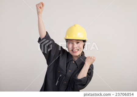 穿工作服的婦女 23706854