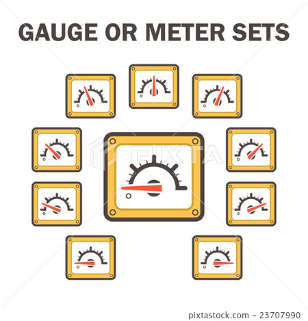 Gauge meter icon - Stock Illustration [23707990] - PIXTA