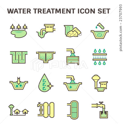 Water treatment icon Water treatment icon 23707993