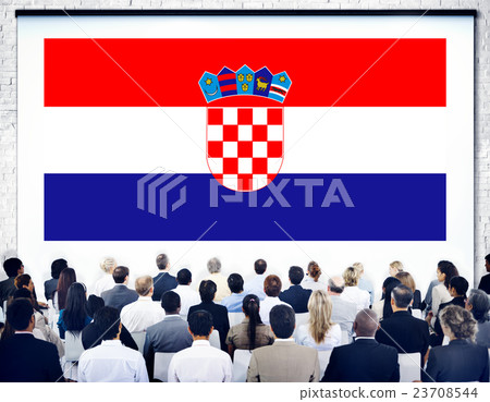 Croatia National Flag Government Freedom Seminar Concept Croatia National Flag Government Freedom Seminar Concept 23708544