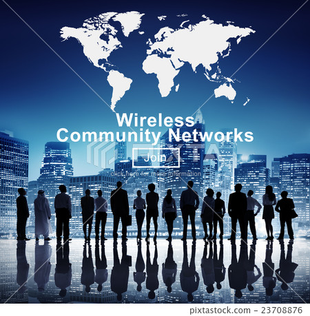 Wireless Community Networks Connection Globalization Technology Concept Wireless Community Networks Connection Globalization Technology Concept 23708876