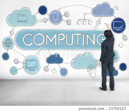 Cloud Computing Network Data Storage Technology Concept 23709187