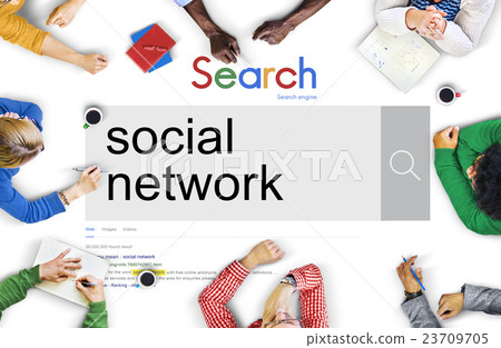 Social Network Media Connection Communication Concept 23709705