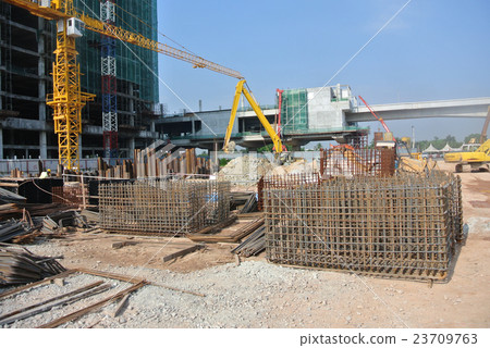 Construction site in progress in Malaysia Construction site in progress in Malaysia 23709763