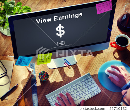 View Earnings Money Accounting Financial Concept 23710182