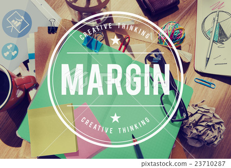 Margin Account Profit Boundry Perimeter Concept Margin Account Profit Boundry Perimeter Concept 23710287