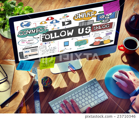 Follow us Social Media Blog Online Concept Follow us Social Media Blog Online Concept 23710346