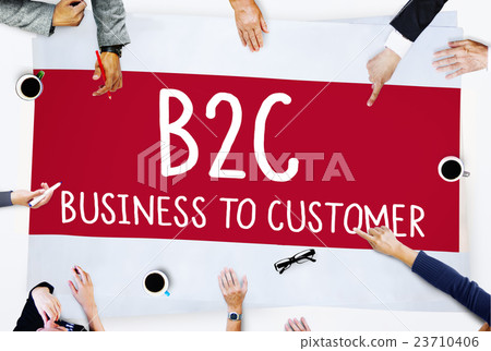 Business To Customer Consumer Commerce Contact Concept 23710406