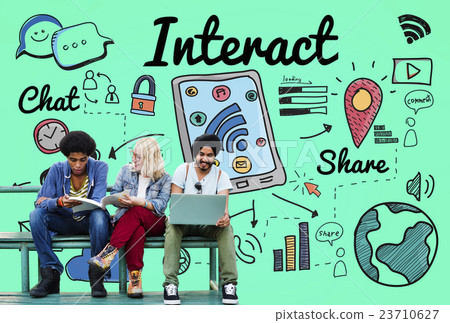 Interact Interaction Interactive Interacting Group Concept Interact Interaction Interactive Interacting Group Concept 23710627