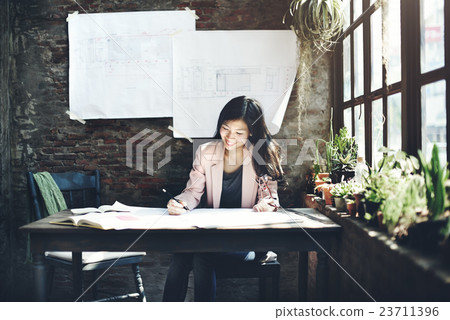 Businesswoman Beautiful Occupation Confident Concept Businesswoman Beautiful Occupation Confident Concept 23711396