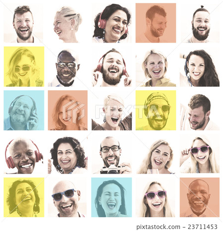 People Set of Faces Diversity Human Face Concept 23711453