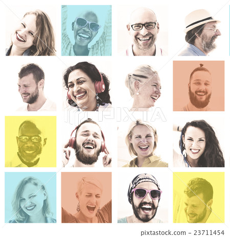 People Set of Faces Diversity Human Face Concept 23711454