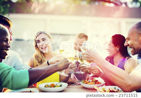 Diverse People Friends Hanging Out Drinking Concept Diverse People Friends Hanging Out Drinking Concept 23711515