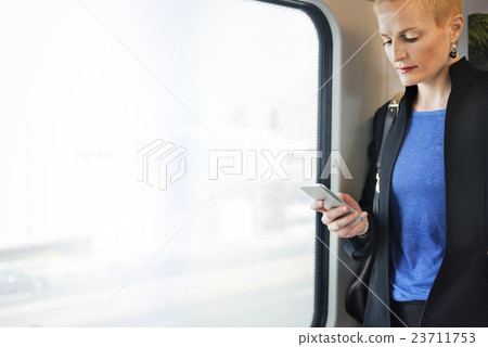 Businesswoman Lifestyle Using Connection Device Concept Businesswoman Lifestyle Using Connection Device Concept 23711753