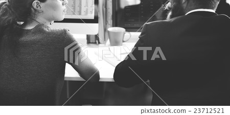 Business Finance Team Busy Workplace Concept Business Finance Team Busy Workplace Concept 23712521