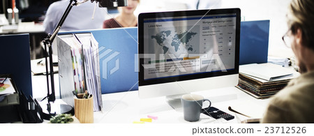 Businessman Working Analysis Technology Concept Businessman Working Analysis Technology Concept 23712526