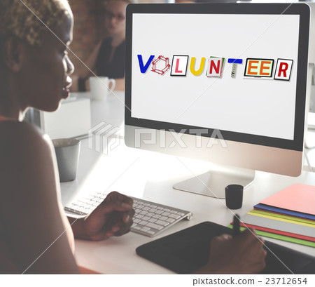 Volunteer Voluntary Support Assist Aid Help Concept 23712654